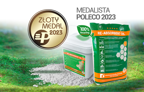 Złoty Medal MTP Poleco 2023 dla naszego sorbentu Re-Absorbent Oil